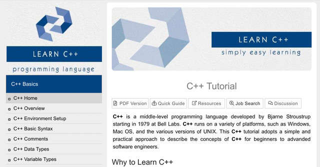 lập trình c++ - học c++ - tutorials point
