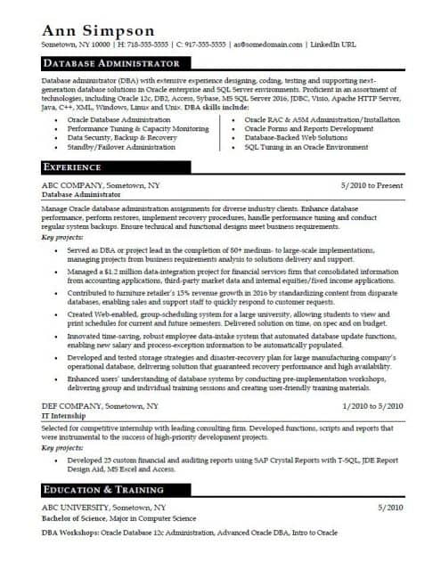database-administrator-cv