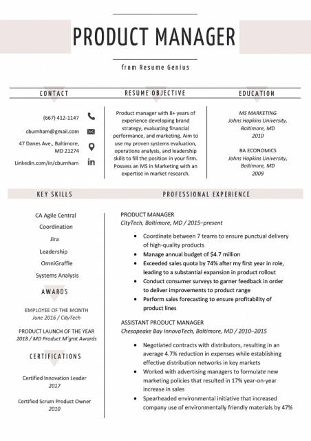 product-manager-cv