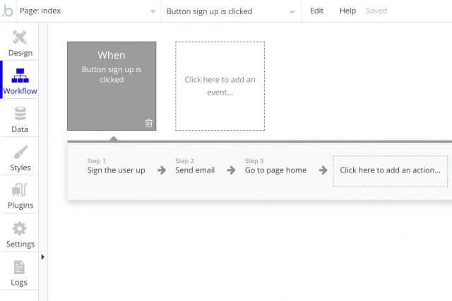 low code platform bubble.io