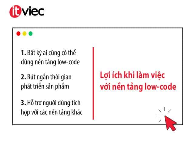 lợi ích khi làm việc với low code