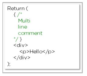 comment nhiều dòng - reactjs