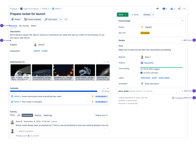 jira là gì issue layout