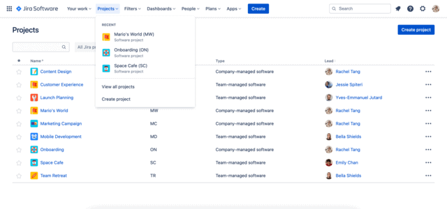 jira là gì projects