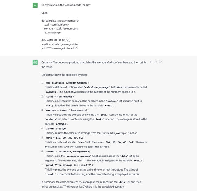 chatgpt-for-developer-explain-code