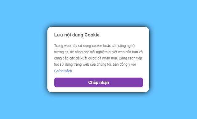 bật cookies