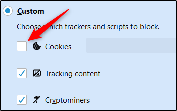 tắt cookies trên firefox