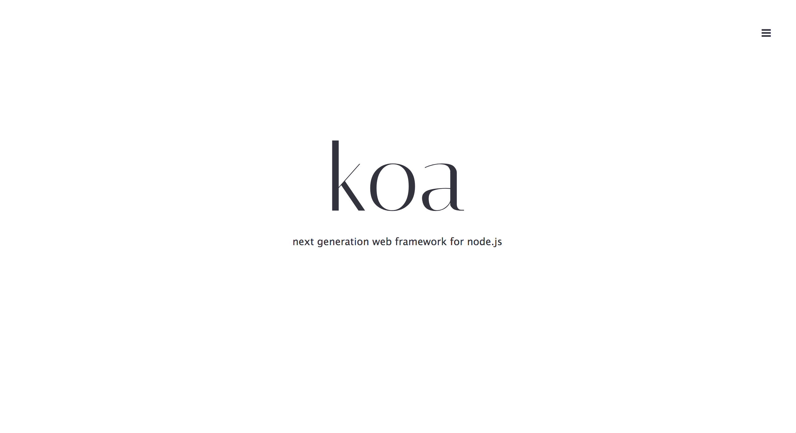 nodejs - koajs - nodejs framework