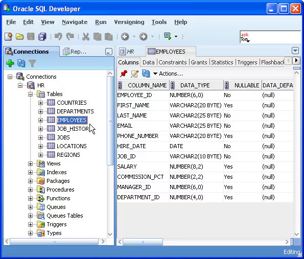 oracle sql developer