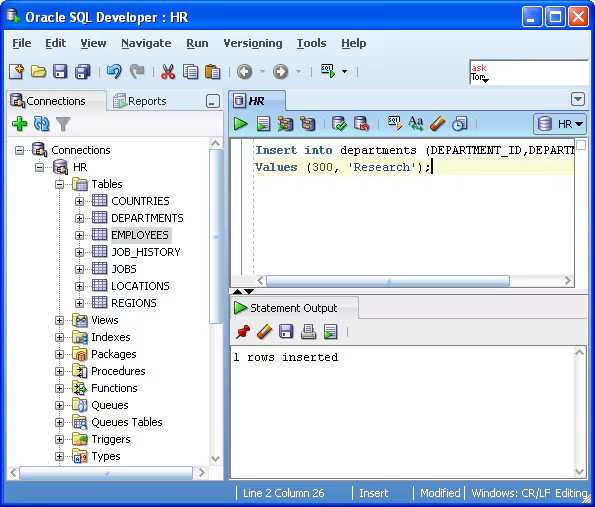 oracle sql developer