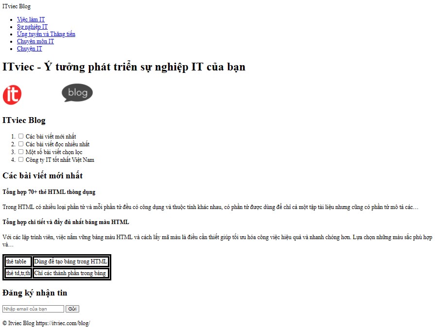 html cơ bản - itviec blog