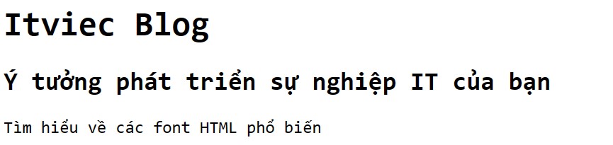 font html Andale Mono - itviec blog