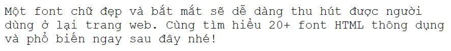 font html Courier - itviec blog