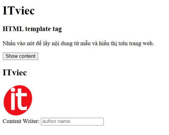 thẻ template html - itviec blog
